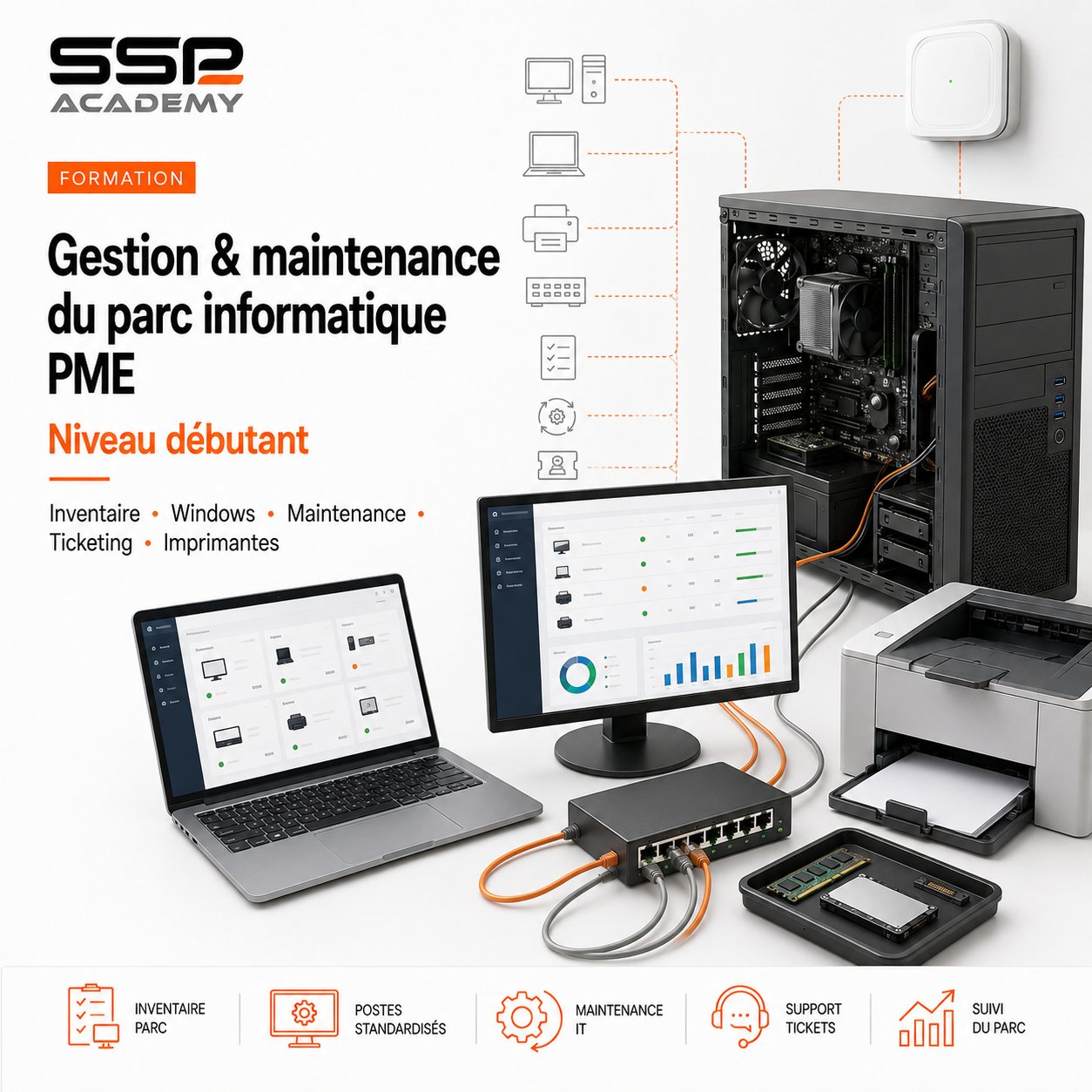 Gestion & maintenance du parc informatique PME